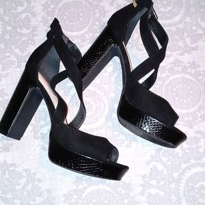 Limelight Womes Lyanna Platform Sandal - Black Sz 7 1/2